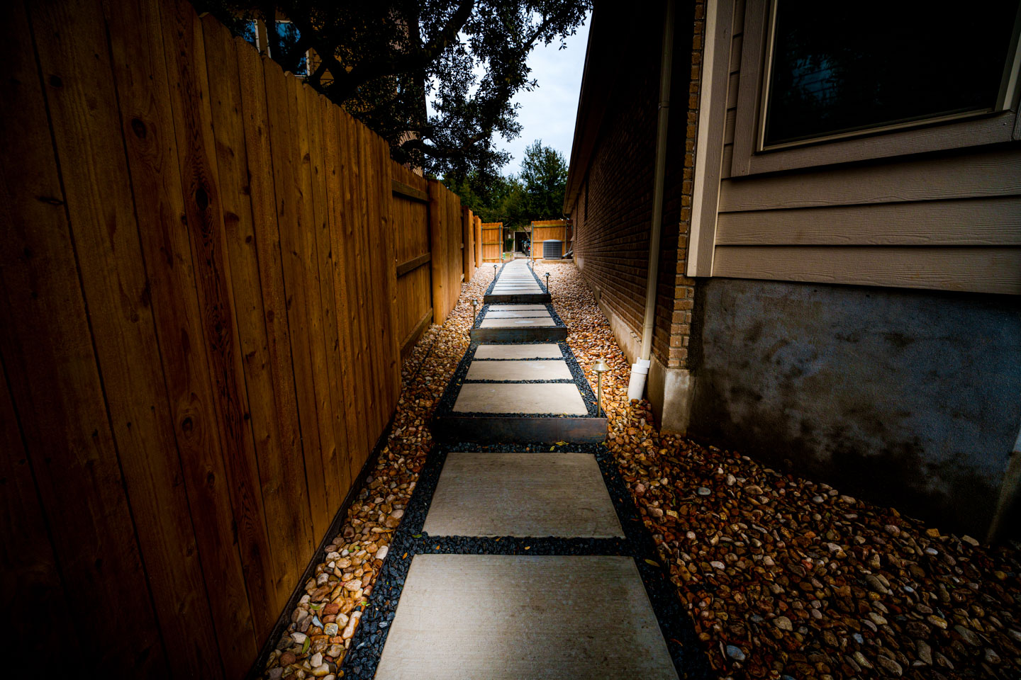 residential stone walk way